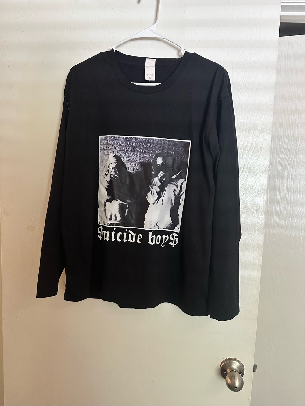 Graphic Long Sleeve Tee - Black